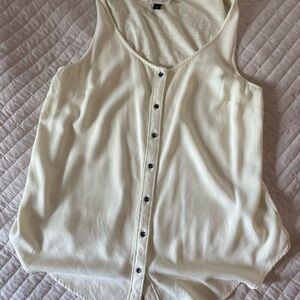 Universal Thread Cream Button-Front Tank Top
